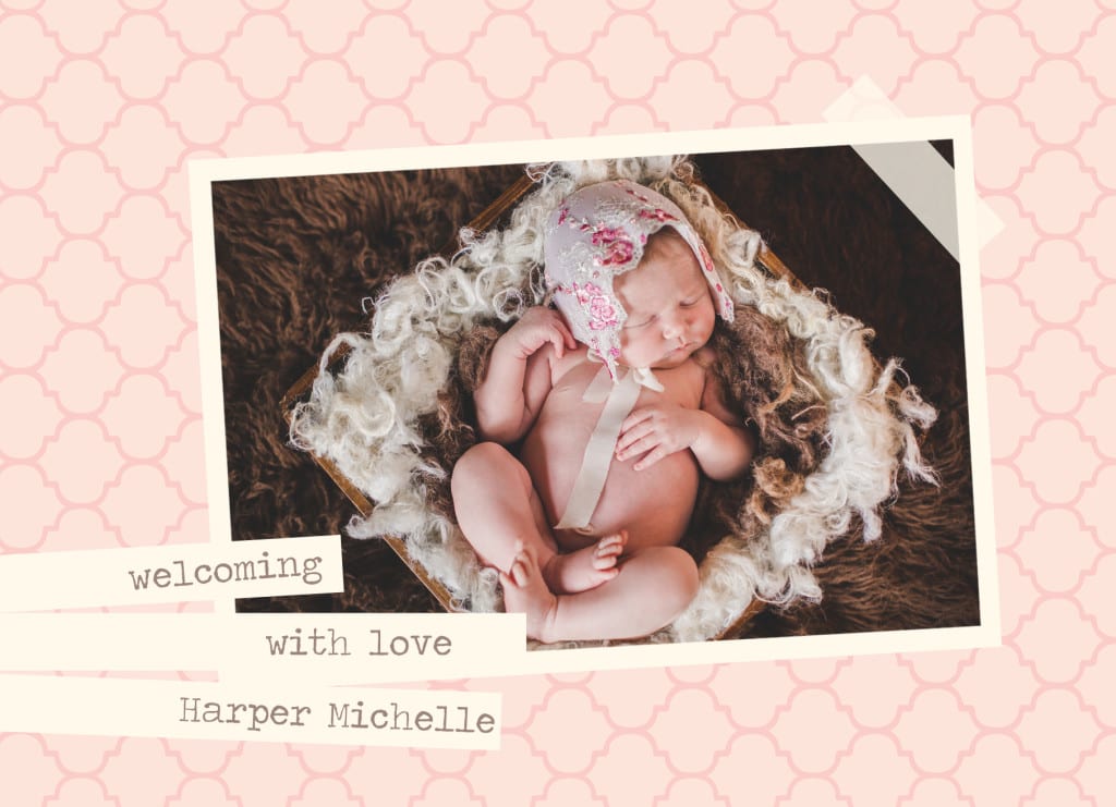 crestview newborn photographer, baby girl, birth announcement